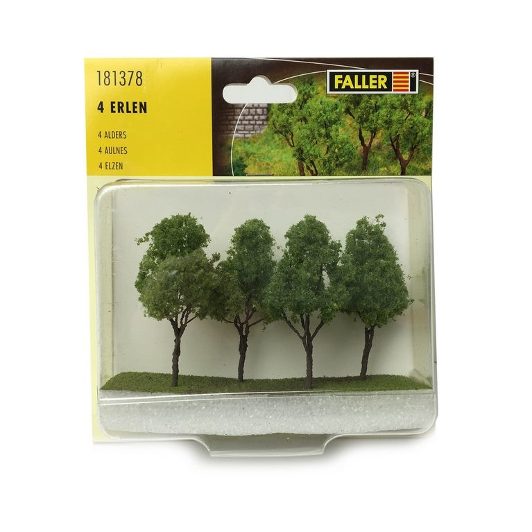 4 Aulnes 60 / 70 mm de haut-HO 1/87-FALLER 181378