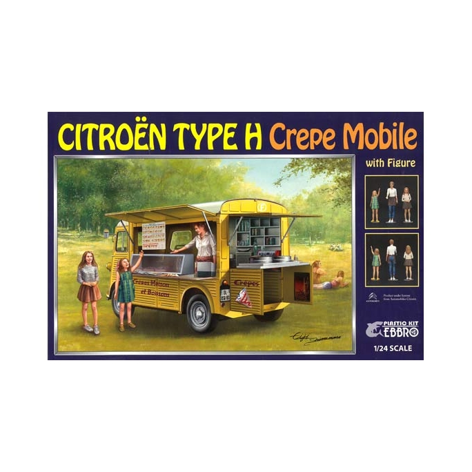 Fourgonnette Citroën type H crêpe mobile avec figurines - EBBRO 25013 - 1/24
