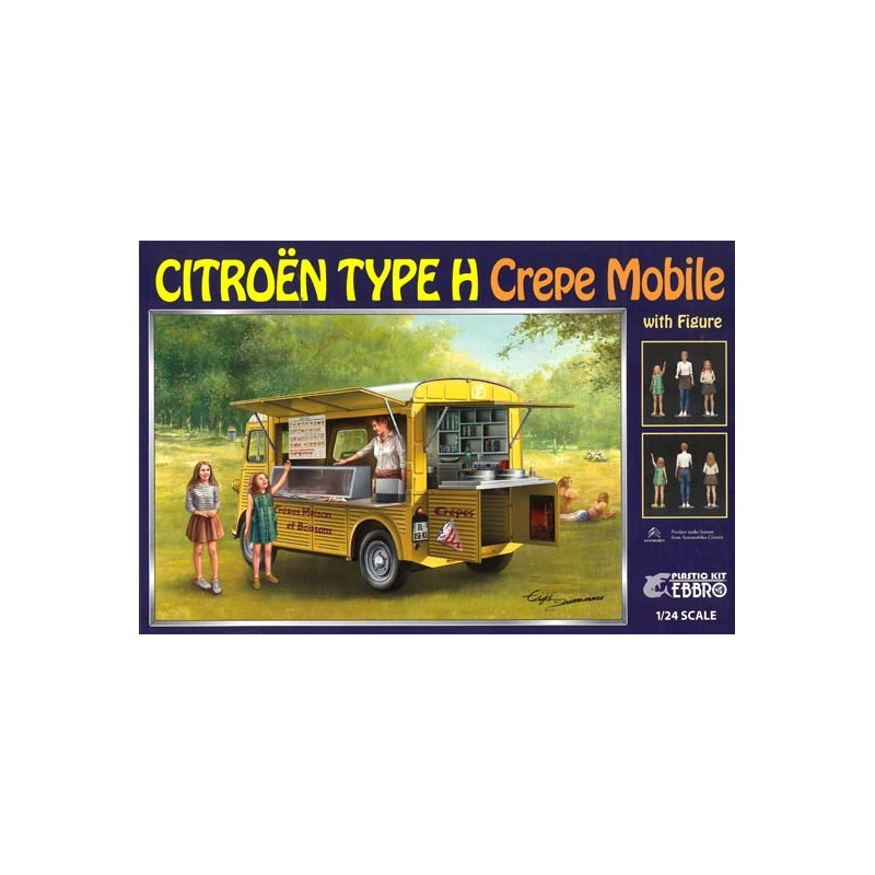 Fourgonnette Citroën type H crêpe mobile avec figurines - EBBRO 25013 - 1/24