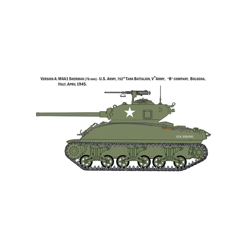 Tank M4A1 Sherman avec infanterie US - 1/35 - ITALERI 6568