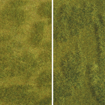 2 Tapis d'Herbe Prairie 25 x 25 cm "NATUR +"-HO-1/87-NOCH 07470
