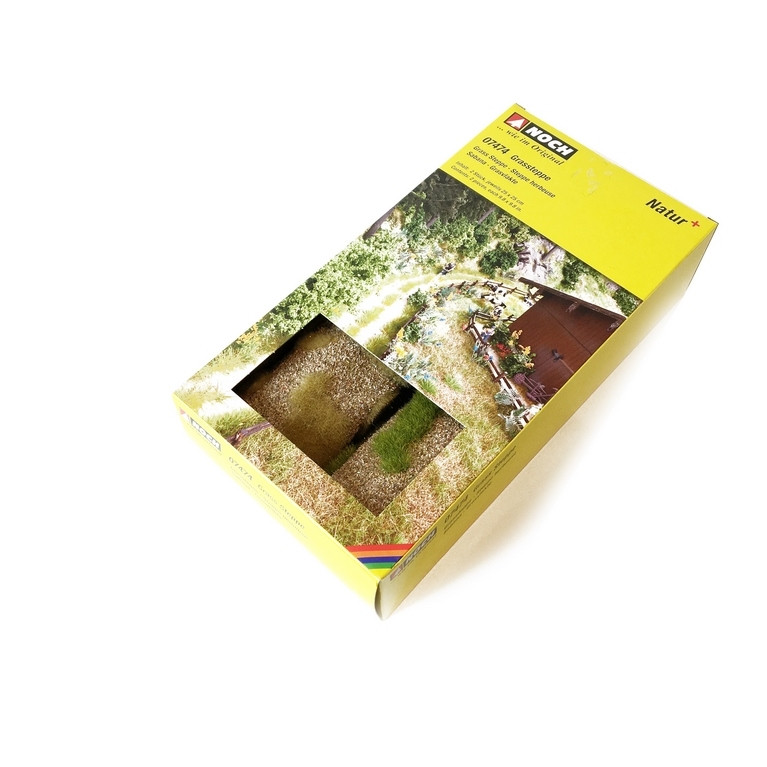 2 Tapis d'Herbe Steppe 25 x 25 cm "NATUR +"-HO-1/87-NOCH 07474