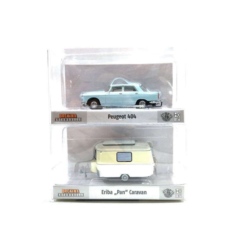 Peugeot 404 + Caravane Eriba-HO 1/87-SAI 2338