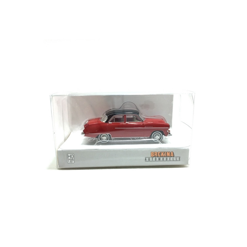 Opel Kapitän 1954 Rouge / Noire-HO 1/87-BREKINA 20874