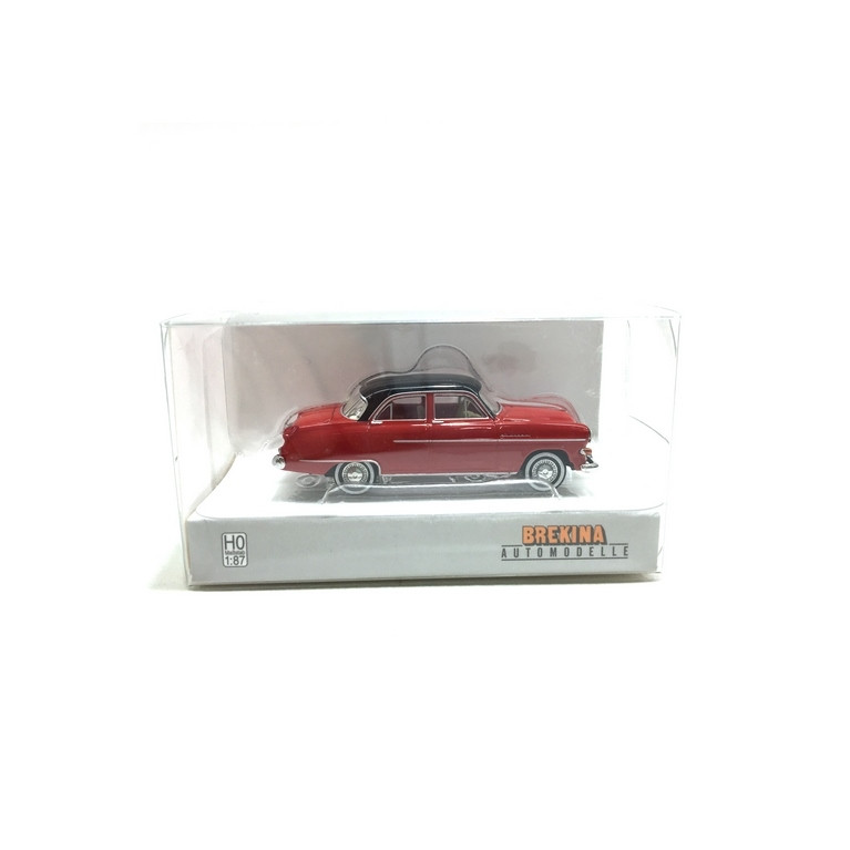 Opel Kapitän 1954 Rouge / Noire-HO 1/87-BREKINA 20874