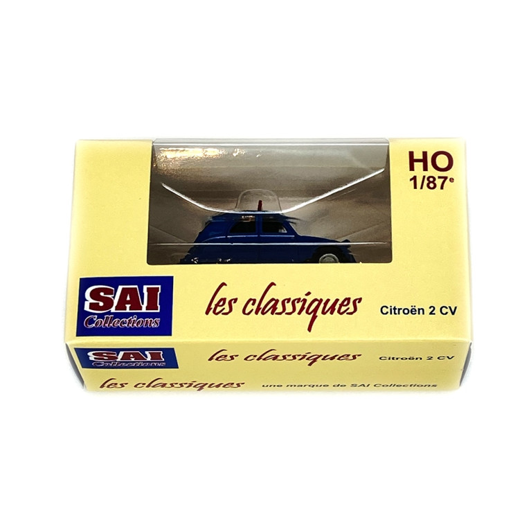 Citroën 2 CV AZLP 1958 bleu glacier "Auto Ecole de la Gare" -HO 1/87-SAI 6021