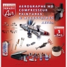 Coffret aéro HD double action compresseur peinture ultra polyvalent +UC01 - PRINCE AUGUST AE05+