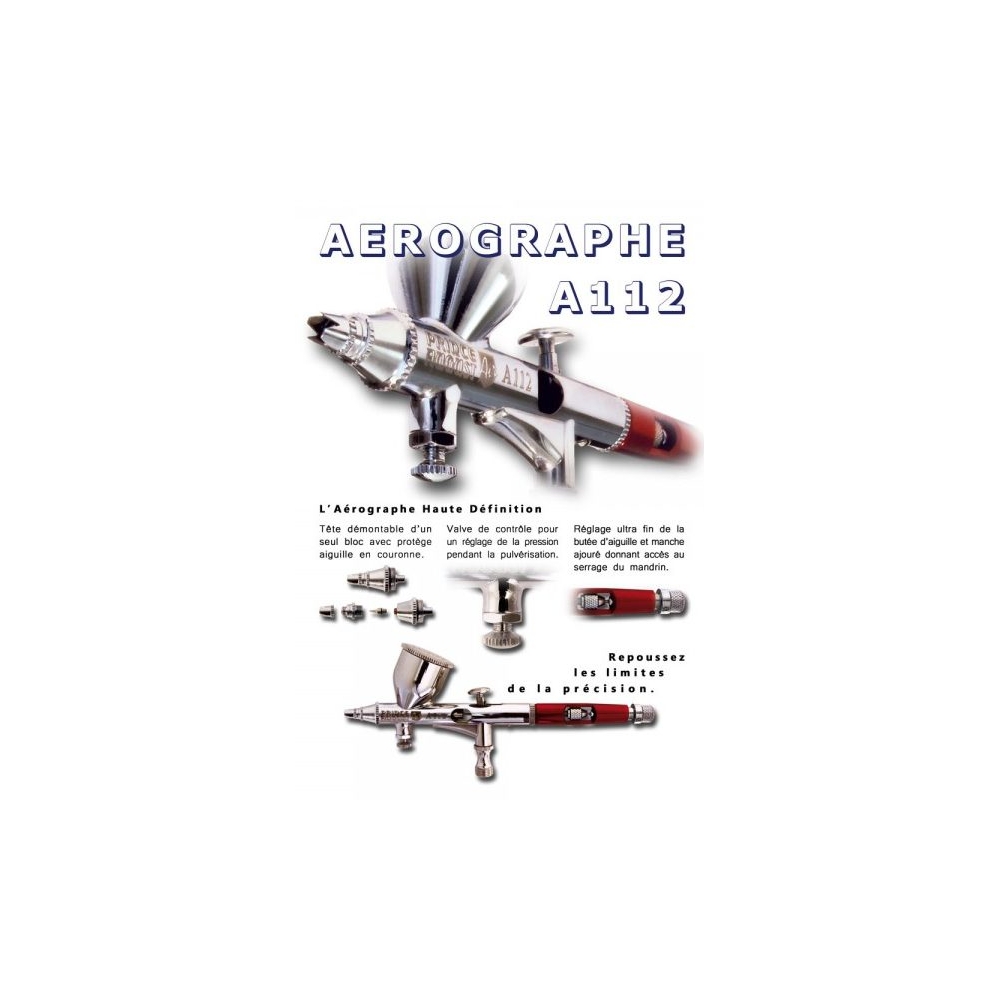 Kit Aérographe Double Action 0.3mm - Avec Compresseur - Pour Nail Art, Tatouage, Décoration Gâteaux