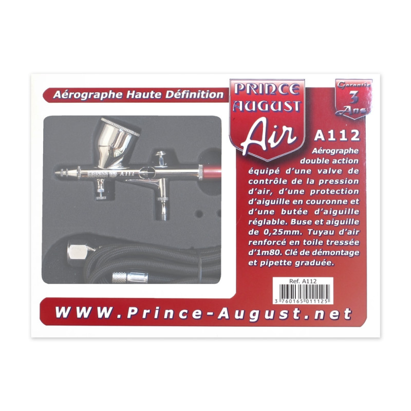 Aérographe HD double action de précision - PRINCE AUGUST A112