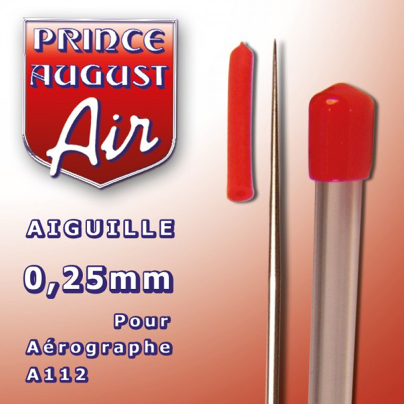 Aiguille 0.25mm pour aérographe A112 - PRINCE AUGUST AA1025