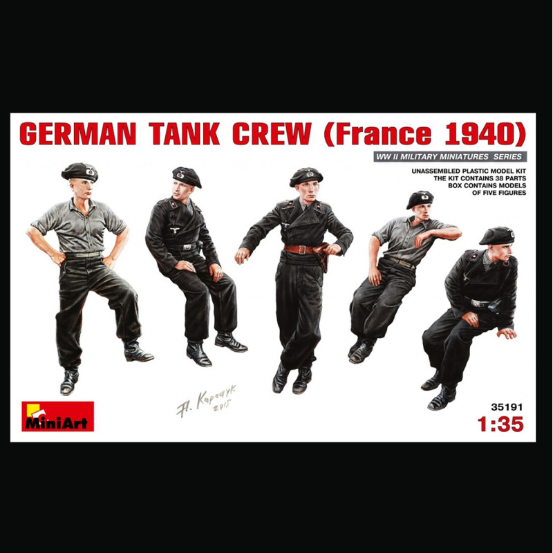 Figurines équipage de char Allemand (France 1940-44) - MINIART 35191 - 1/35