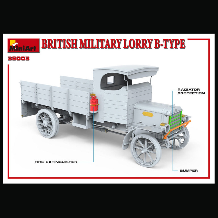 Camion Militaire LGOC Type - B, LORRY - MINIART 39003 - 1/35