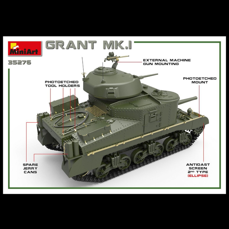 Char / Tank, Grant MK1 (Américain - Britannique) - MINIART 35276 - 1/35