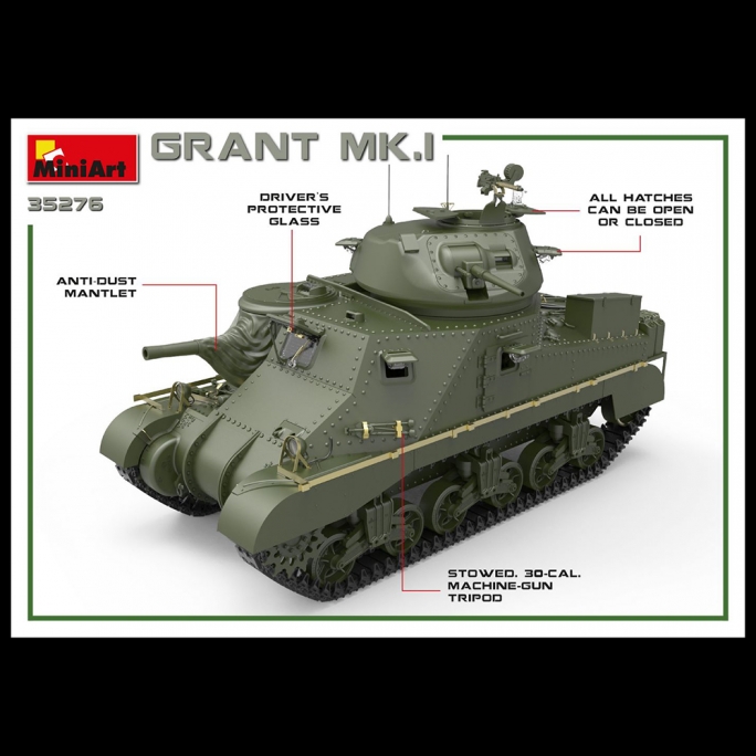 Char / Tank, Grant MK1 (Américain - Britannique) - MINIART 35276 - 1/35