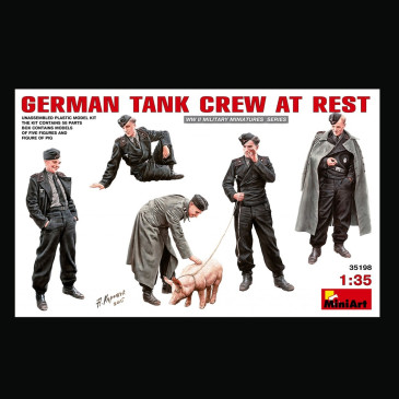 Figurines équipage de char Allemand (Au repos) - MINIART 35198 - 1/35