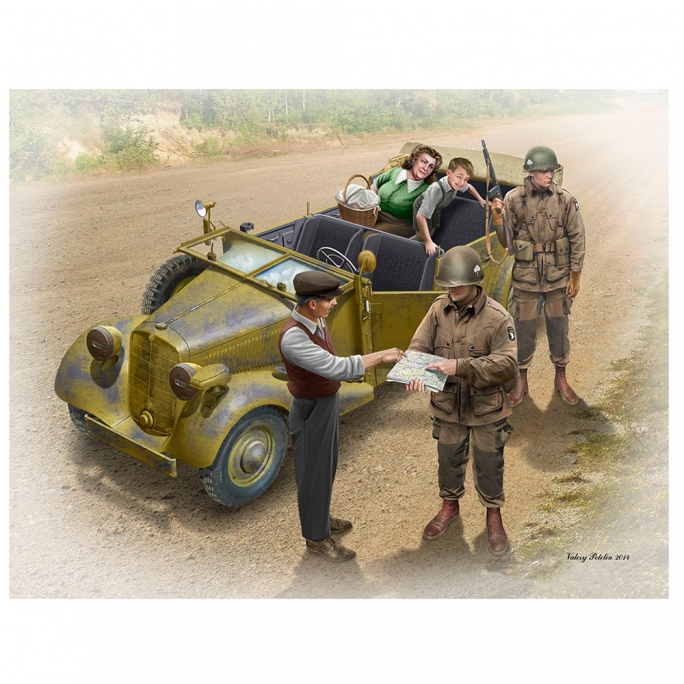 Troupes Paramilitaire Américaine et Civils, 1945 - MASTER BOX 35161 - 1/35