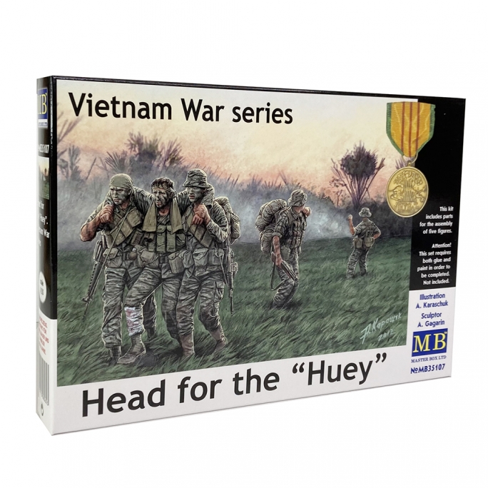 Série Guerre du Vietnam, "En route vers l'Hélico" - MASTER BOX 35107 - 1/35