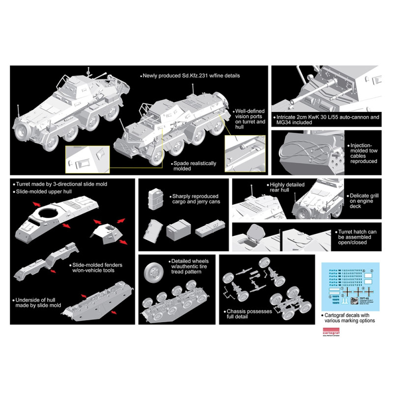 Tank Sd.Kfz.231 Schwerer - 1/72 - DRAGON 7577