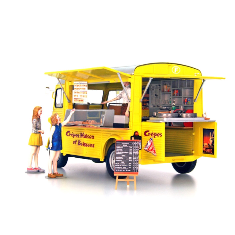 Fourgonnette Citroën type H crêpe mobile avec figurines - EBBRO 25013 - 1/24Catalogue  Produits