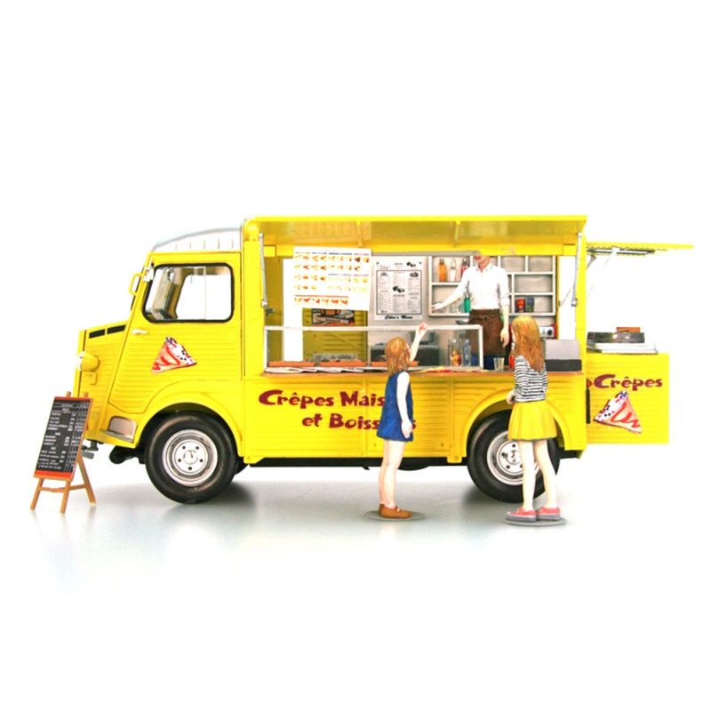 Fourgonnette Citroën type H crêpe mobile avec figurines - EBBRO 25013 - 1/24