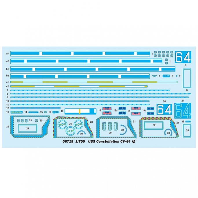 Porte avions USS Constellation CV-64  - 1/12 - TRUMPETER 6715
