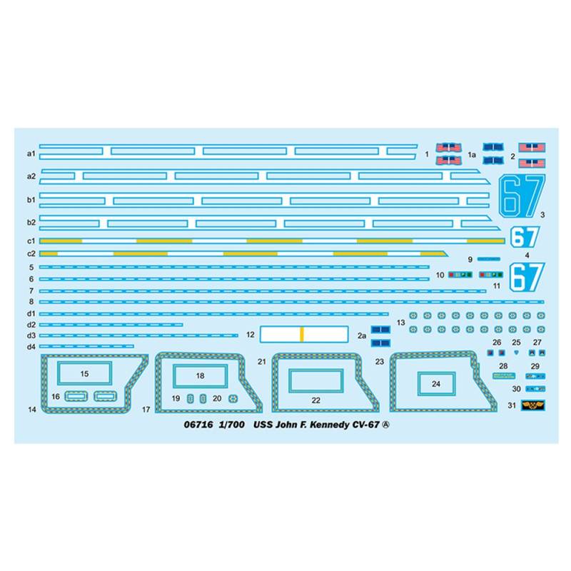 Porte avions USS John F. Kennedy CV-67  - 1/700 - TRUMPETER 6716
