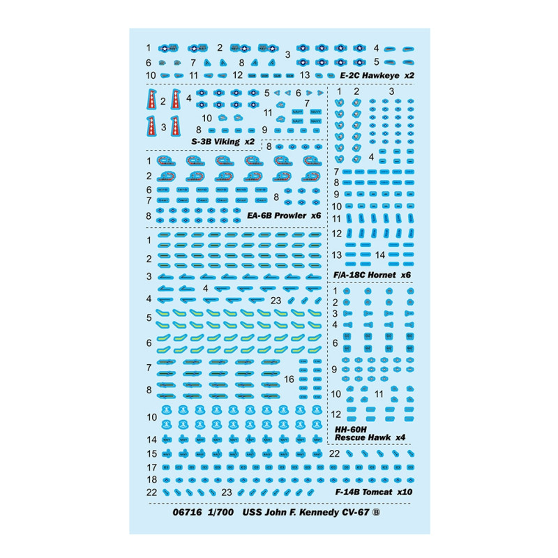 Porte avions USS John F. Kennedy CV-67  - 1/700 - TRUMPETER 6716