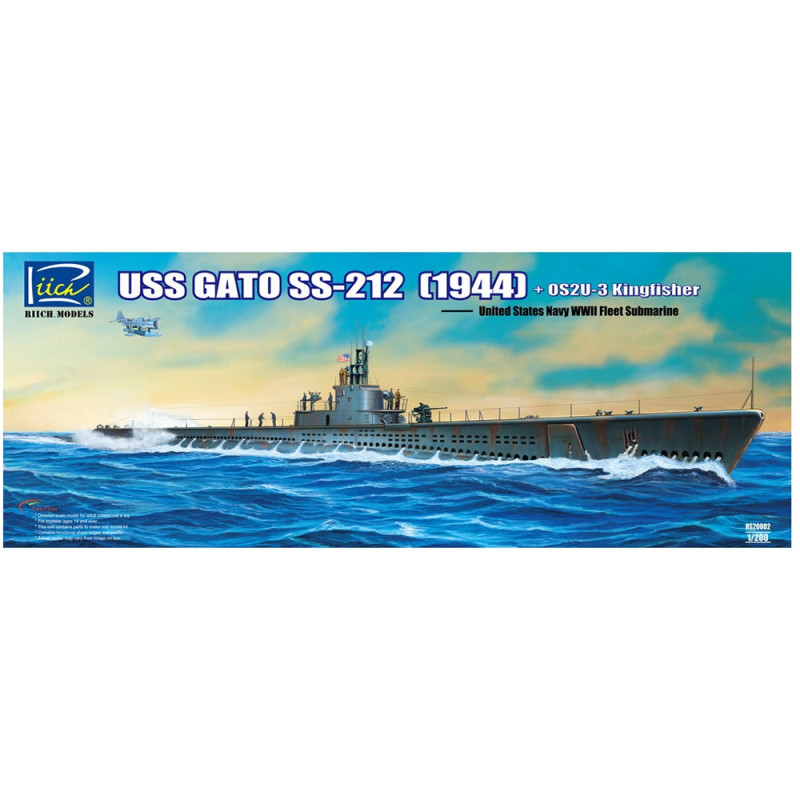 Sous marin USS Gato SS-212 1944  - 1/200 - RIICH MODELS 20002