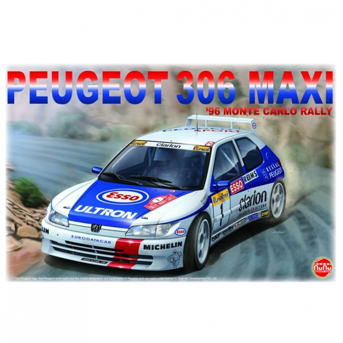 Voiture Peugeot 306 maxi 96 Monté Carlo  - 1/24 - NUNU 24009