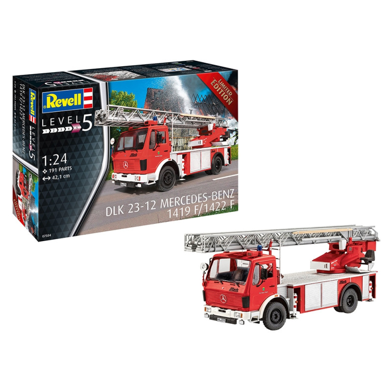Camion de pompier Mercedes DLK 23-12 1419F / 1422F - REVELL 7504 - 1/24