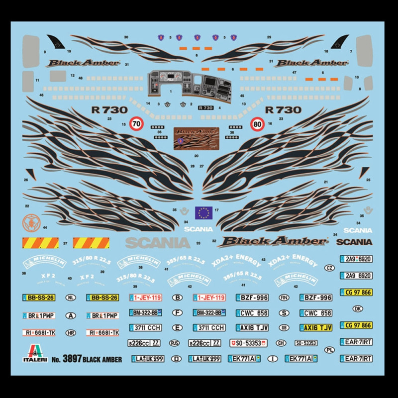 Camion Scania R730 "Black Amber" - 1/24 - ITALERI 3897