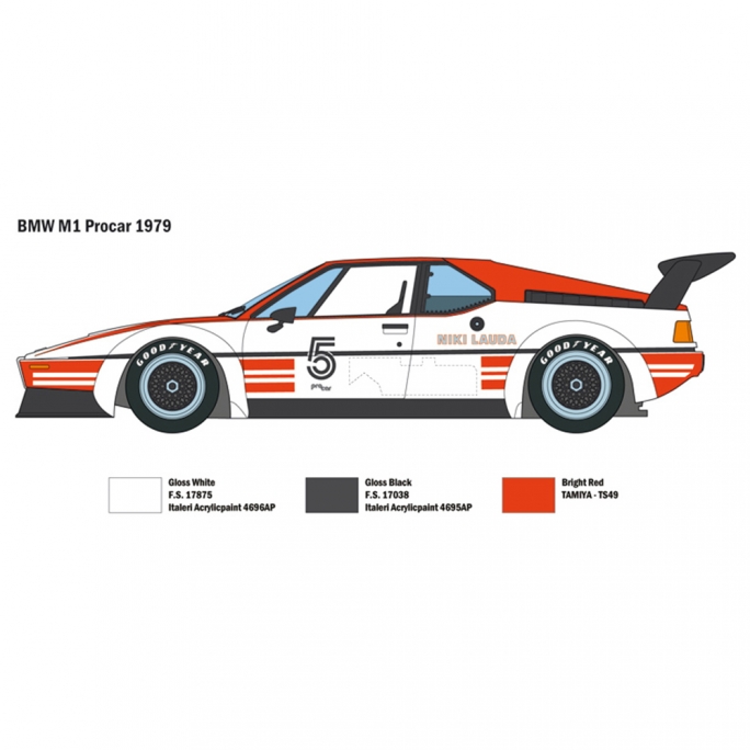 B.M.W. M1 Procar 5 Marlboro / Niki Lauda - ITALERI 3643 - 1/24