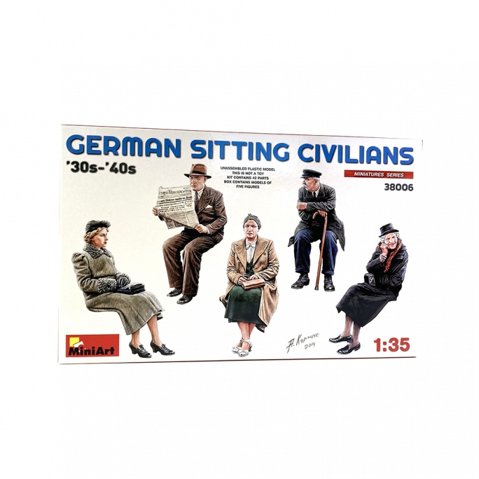 Civiles Allemands, assis, des années 30 / 40 - MINIART 38006 - 1/35