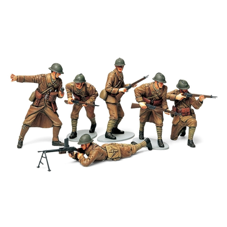 6 figurines infanterie Française 1940 - 1/35 - TAMIYA 35288