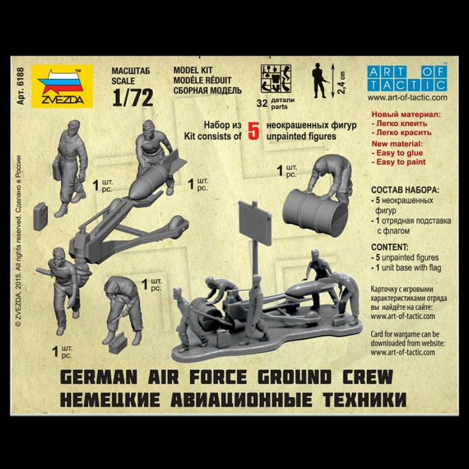 5 mécaniciens air force Allemande  - 1/72 - ZVEZDA 6188