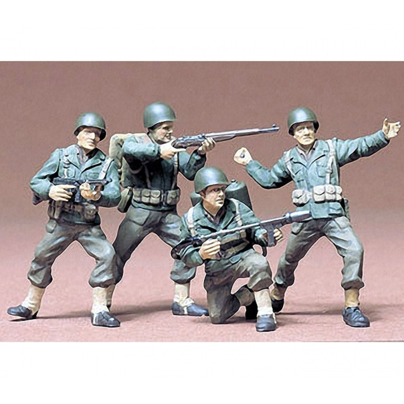 4 figurines infanterie US  - 1/35 - TAMIYA 35013