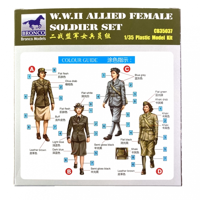 Femmes soldats, de la Seconde Guerre mondiale - BRONCO 35037 - 1/35