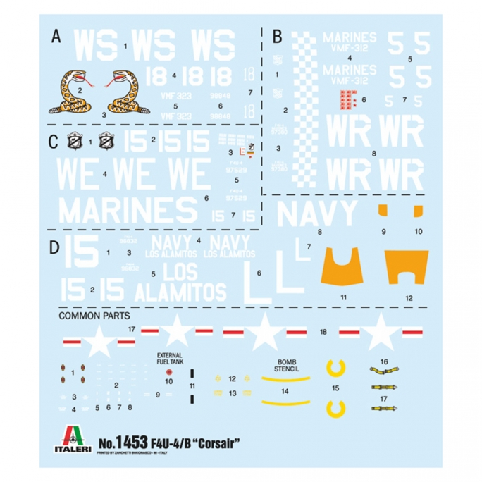 Avion F4U-4 Corsair - Guerre de Corée - ITALERI 1453 - 1/72
