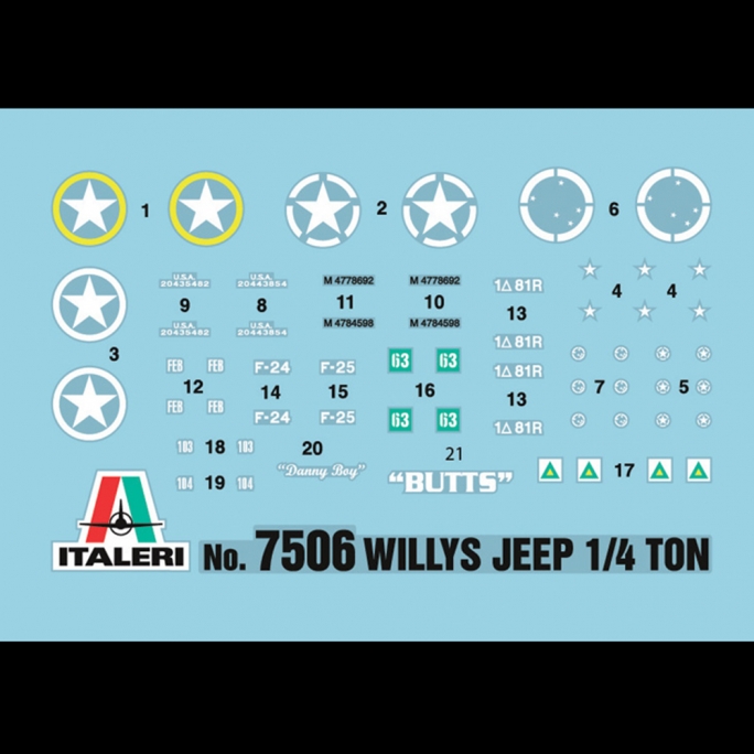 2 jeeps Willys 1/4 Ton 4*4 maquette à monter-1/72-ITALERI 7506