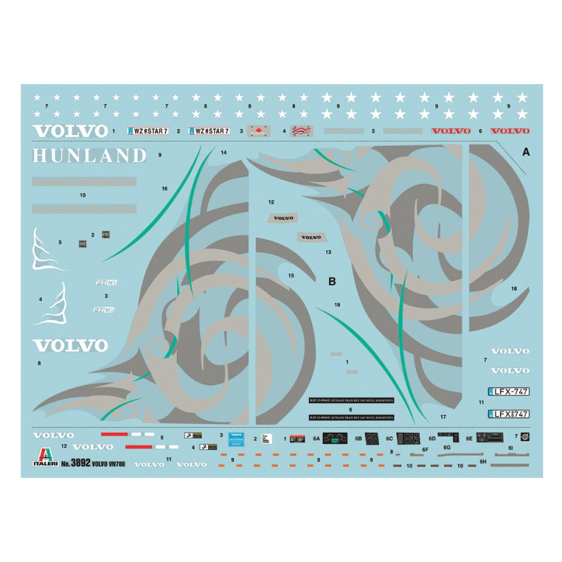 Camion Volvo VN 780  1/24-ITALERI 3892