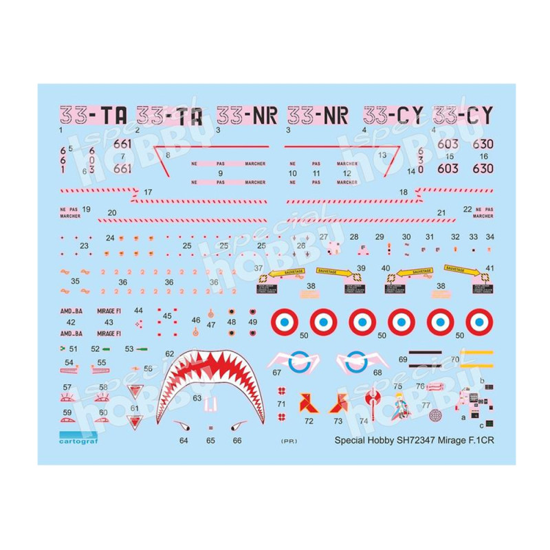 Avion Mirage F.1CR  - 1/72 - SPECIAL HOBBY 72347