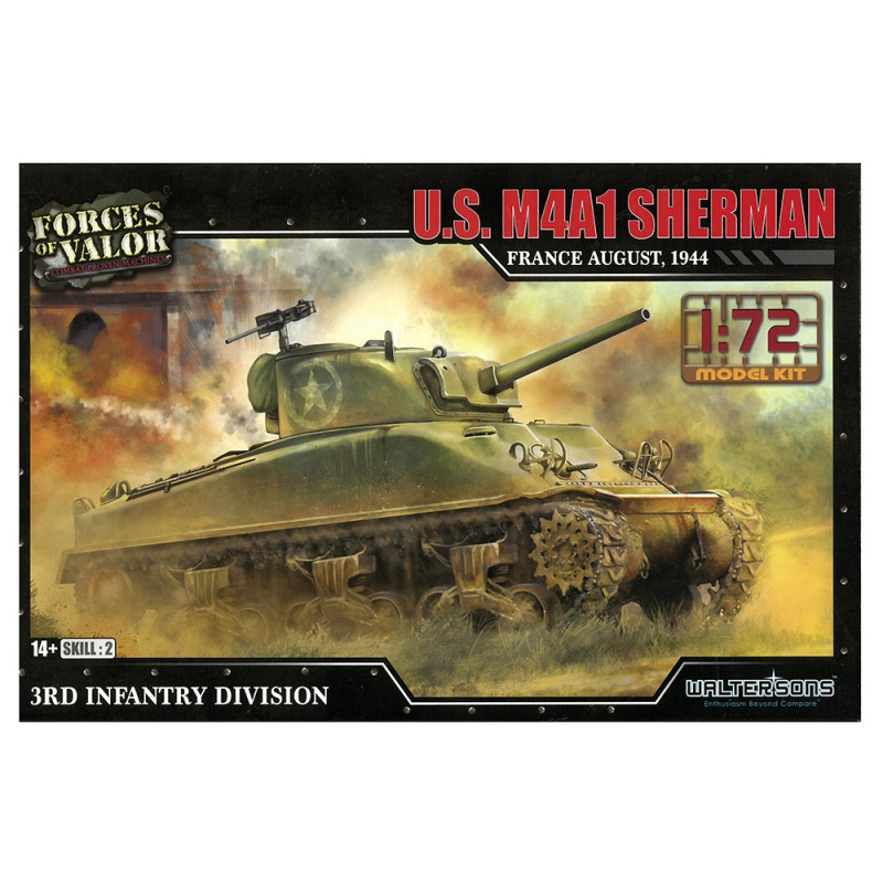 Tank US M4A1 Sherman France 1944  - 1/72 - WALTERSONS 873004