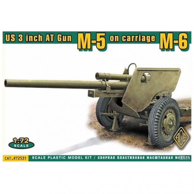 Canon d'artillerie US M-5/M-6  - 1/72 - ACE 72531
