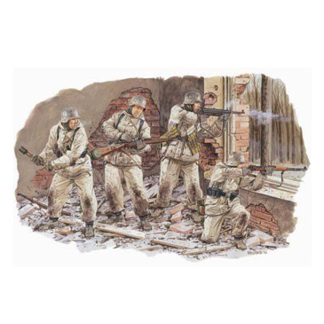 4 figurines sur le front en hiver 42/43  - 1/35 - DRAGON 6154