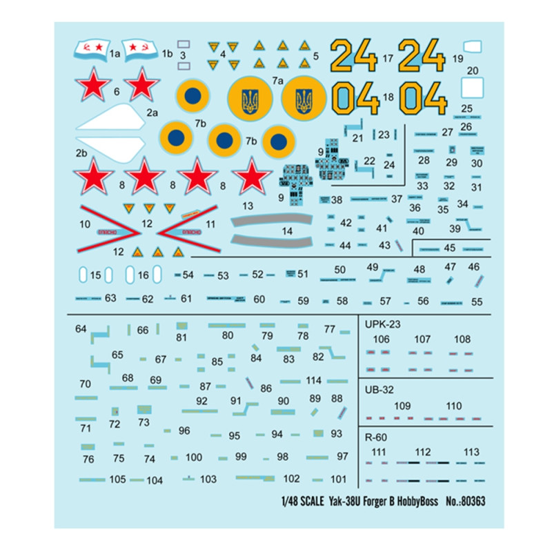 Avion Yak 38U Forger B  - 1/48 - HOBBYBOSS 80363