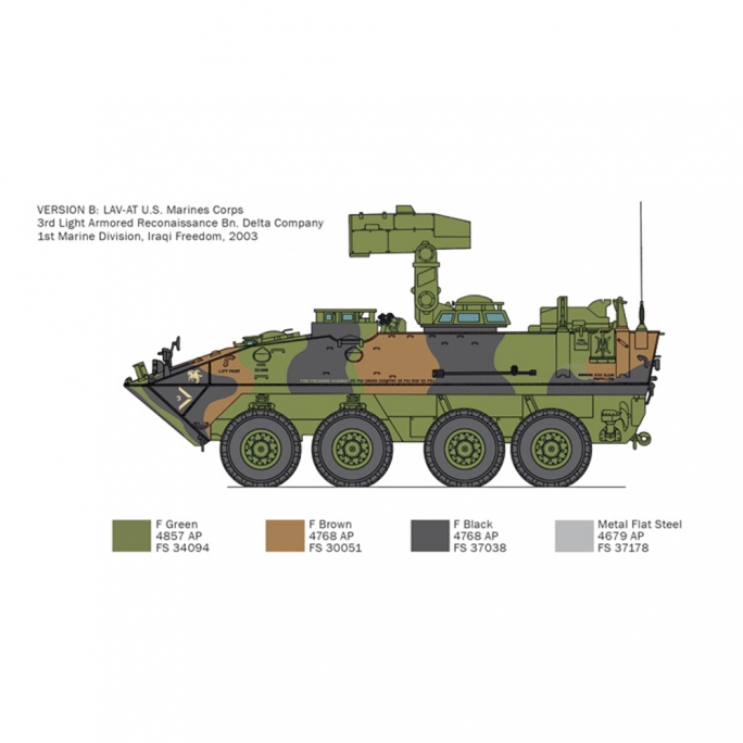 Véhicule blindé 8x8 LAV-AT - ITALERI 6588 - 1/35