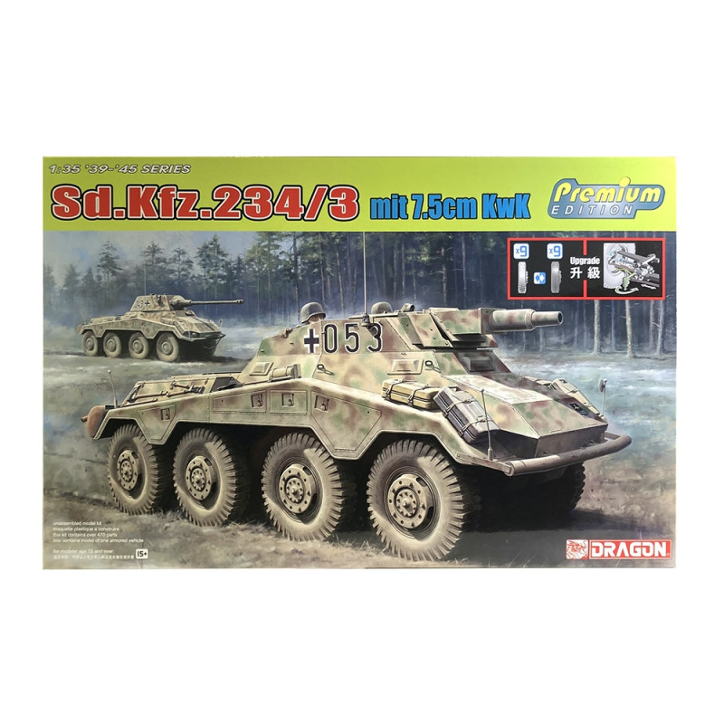 Char / Panzer Sd.Kfz.234/3, 7.5cm KwK - DRAGON 6964 - 1/35