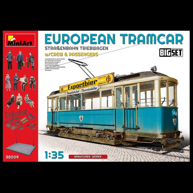 Tramway Européen (StraBenbahn Triebwagen 641) + figurines - MINIART 38009 - 1/35