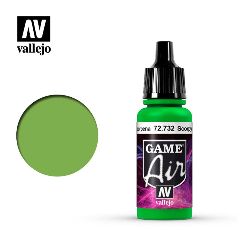 Peinture "Games'Air", Vert Scorpène 17 ml - VALLEJO 72732 PGA732 Peinture "Games'Air", Vert Scorpène 17 ml - VALLEJO 72732 PGA732