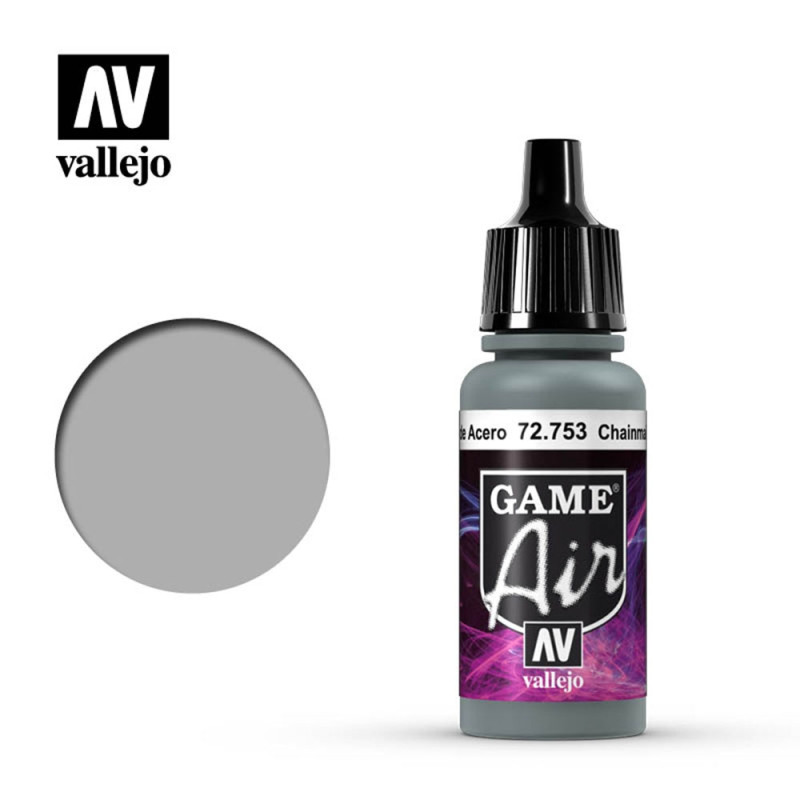 Peinture "Games'Air", Argent cotte de mailles 17 ml - VALLEJO 72753 PGA753